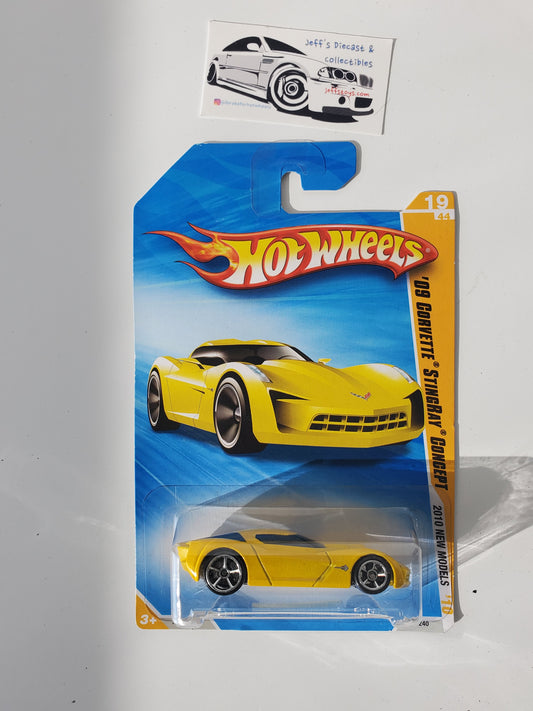 2010 Hot Wheels 2009 Corvette Stingray Concept #19 Yellow