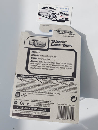 2010 Hot Wheels 2009 Corvette Stingray Concept #19 Yellow