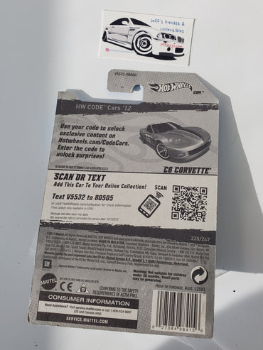 2012 Hot Wheels C6 Corvette #228