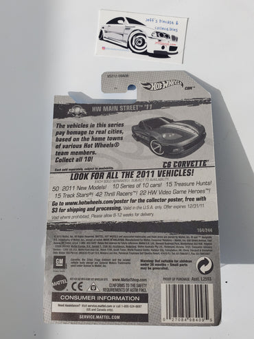 2011 Hot Wheels C6 Corvette #164 Blue