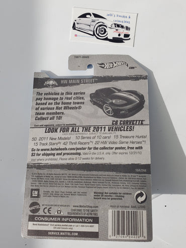 2011 Hot Wheels C6 Corvette #164 Black