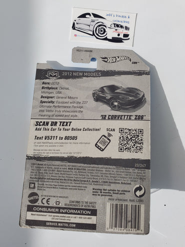 2012 Hot Wheels '12 Corvette Z06 #22