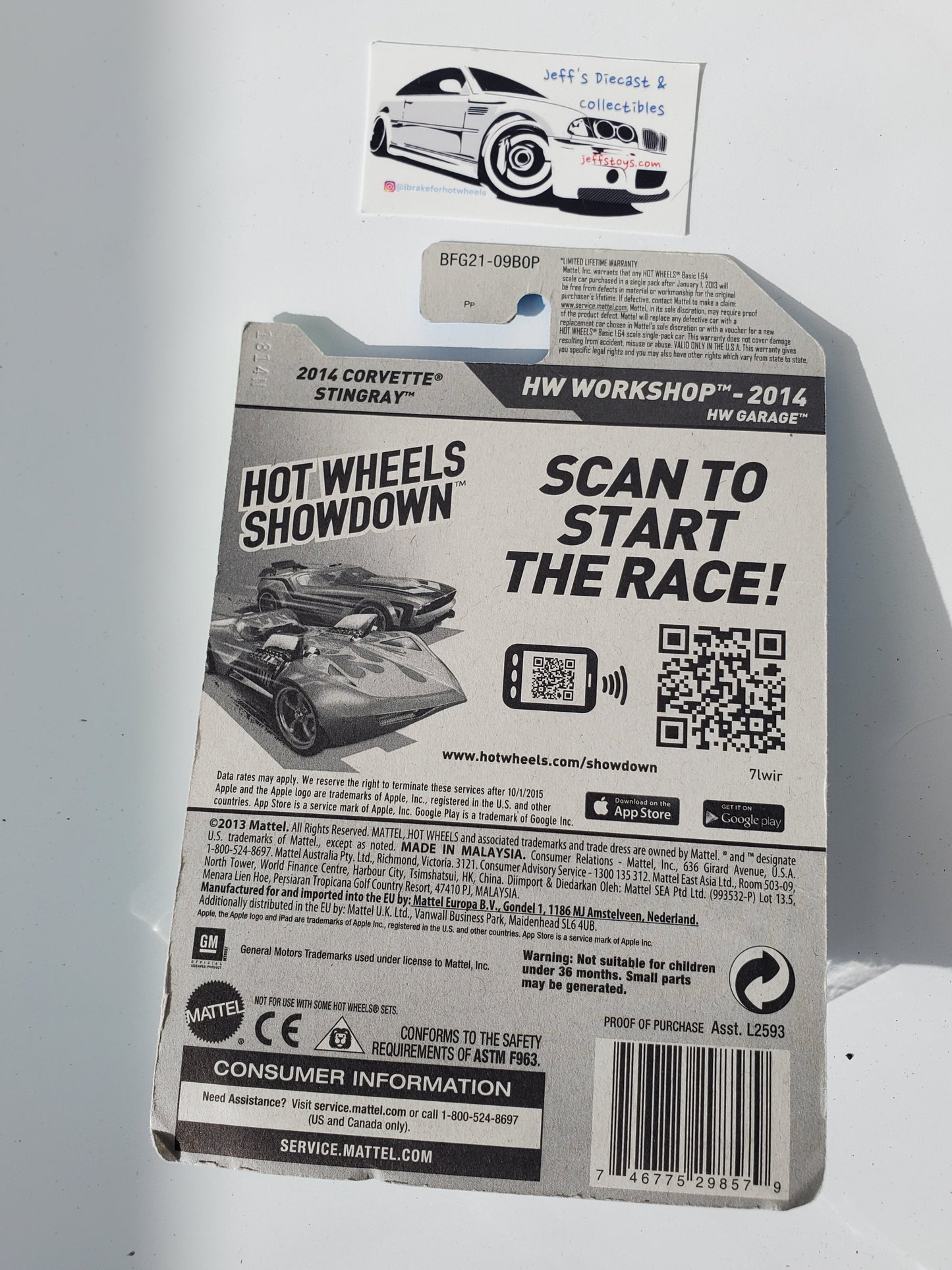 2014 Hot Wheels 2014 Corvette Stingray #207 Blue