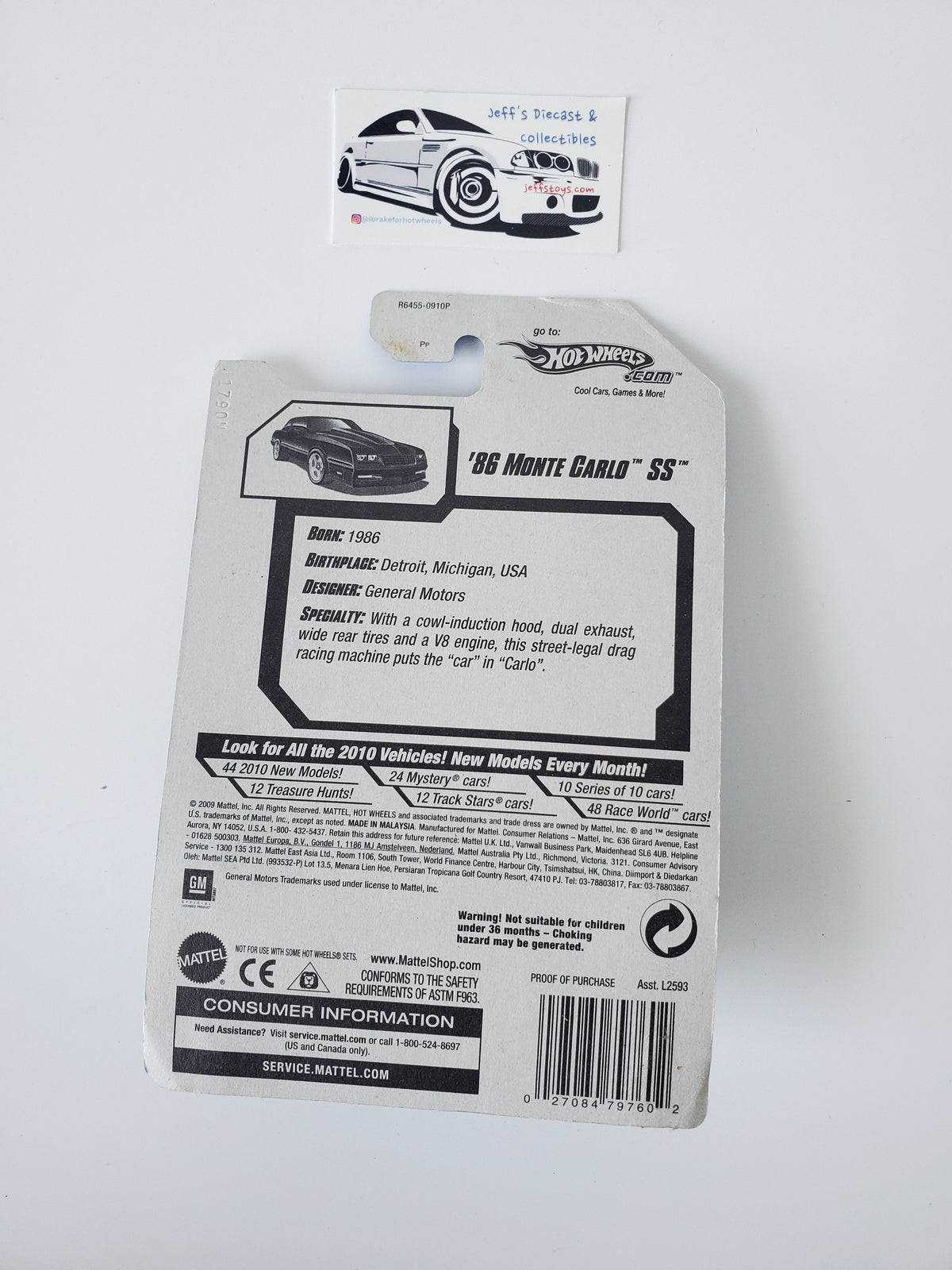 2010 Hot Wheels '86 Monte Carlo SS #40