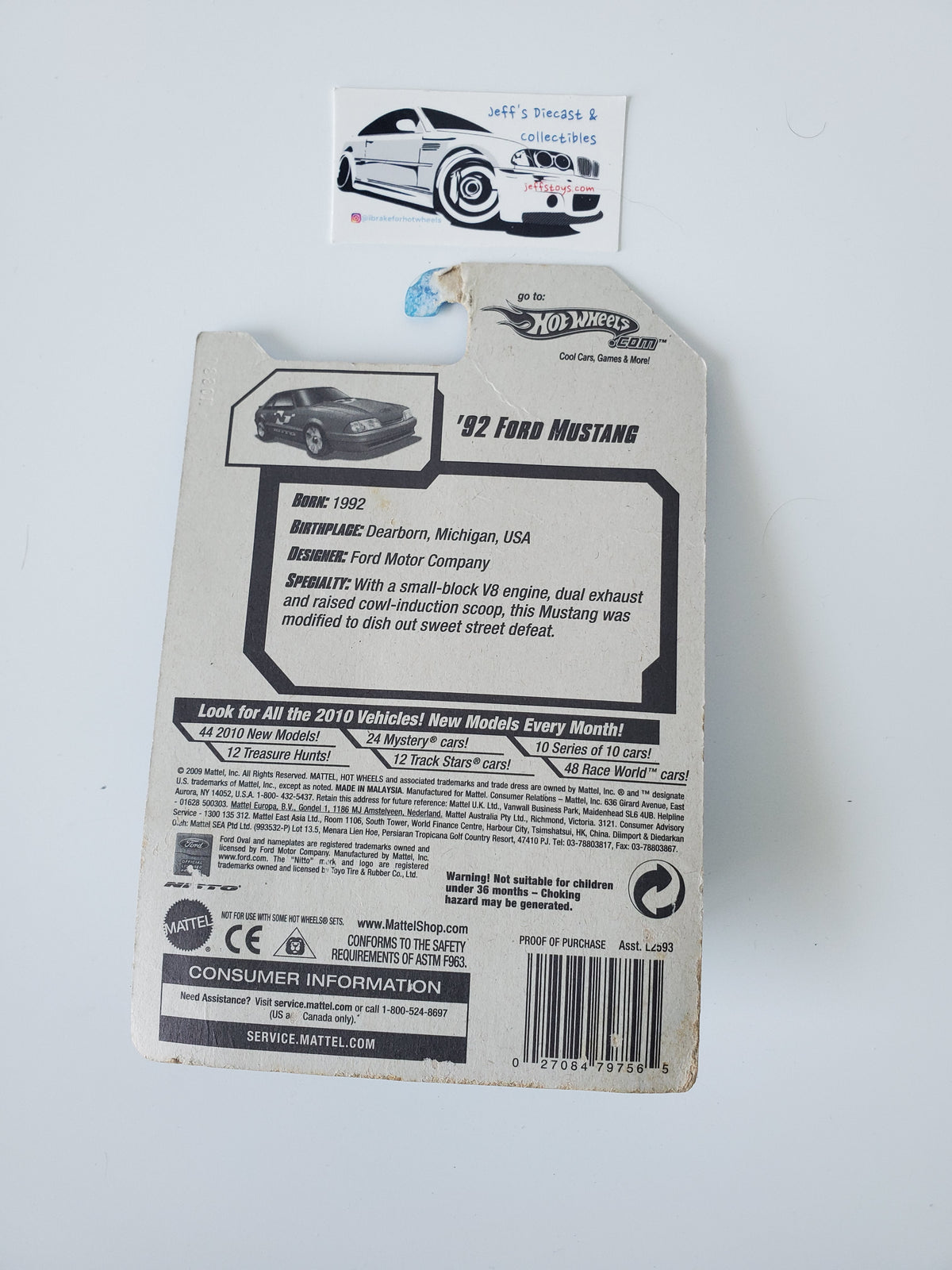 2010 Hot Wheels '92 Ford Mustang #105