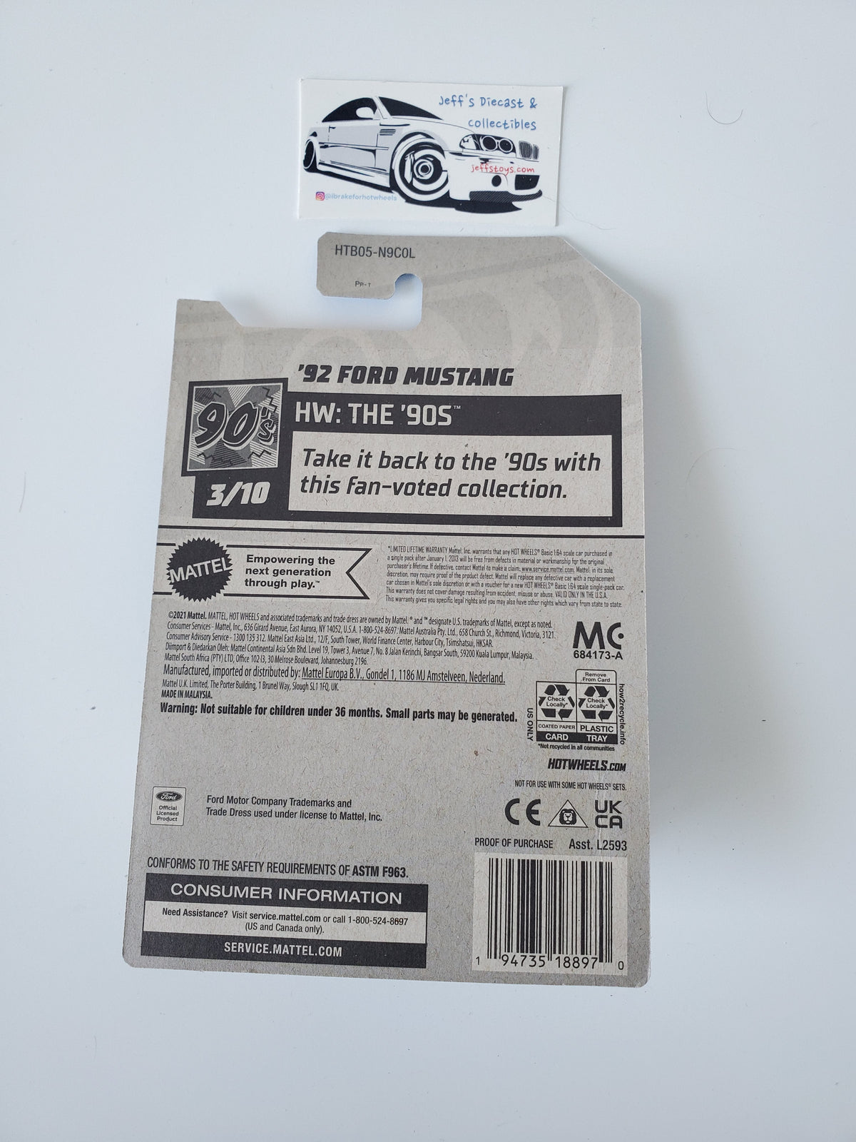 2024 Hot Wheels '92 Ford Mustang #194