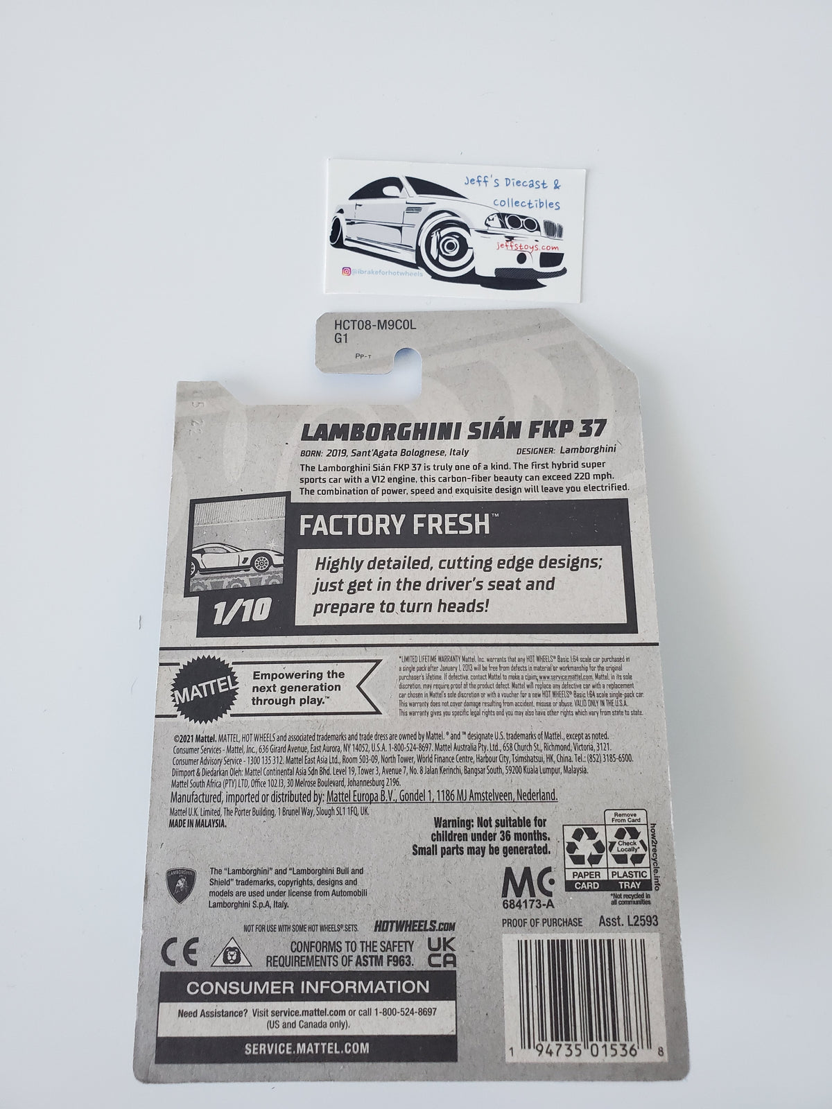 2022 Hot Wheels Lamborghini Sian FKP 37 #85