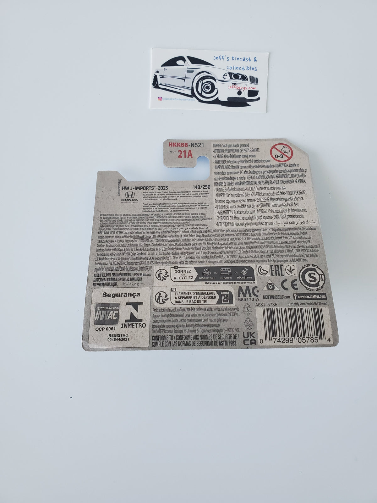 2023 Hot Wheels '88 Honda CR-X #148 Short Card