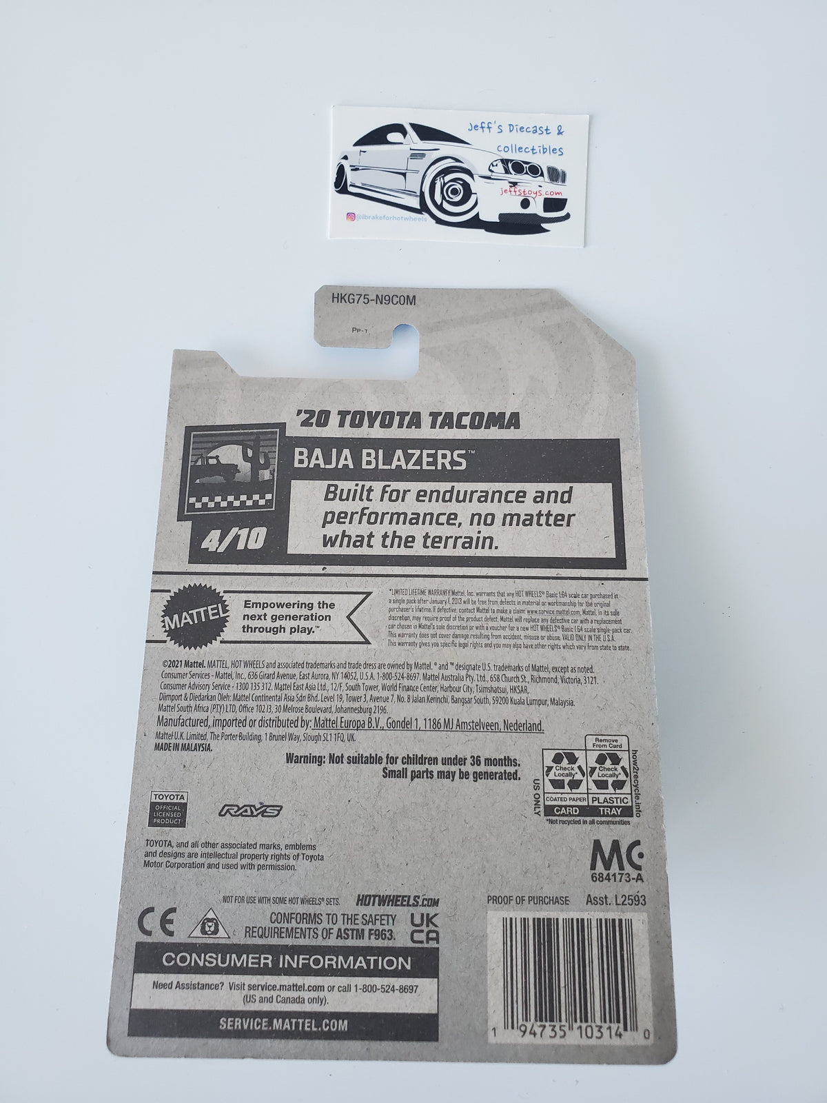 2004 Hot Wheels '20 Toyota Tacoma #207