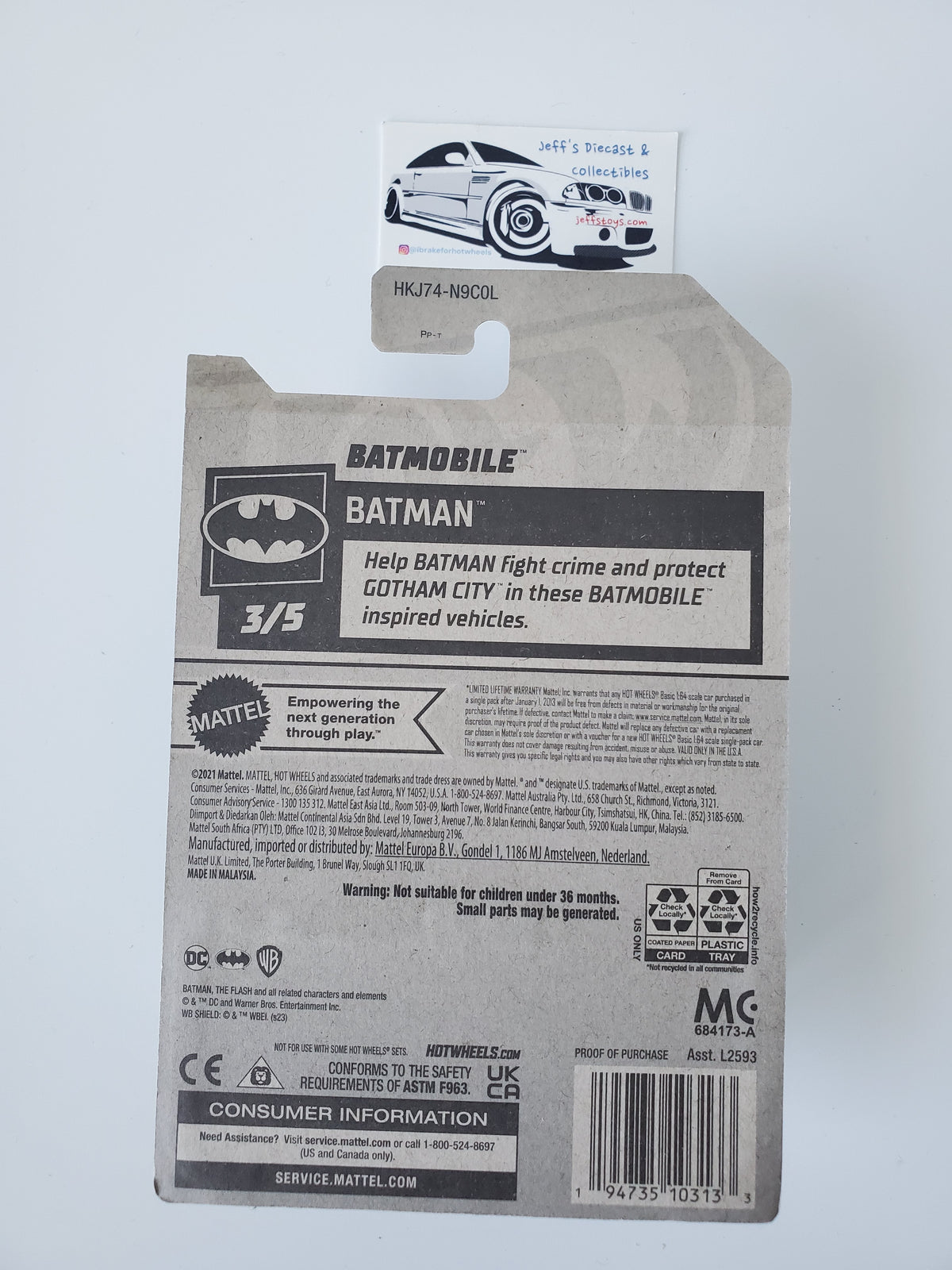 2023 Hot Wheels Batmobile The Flash #103