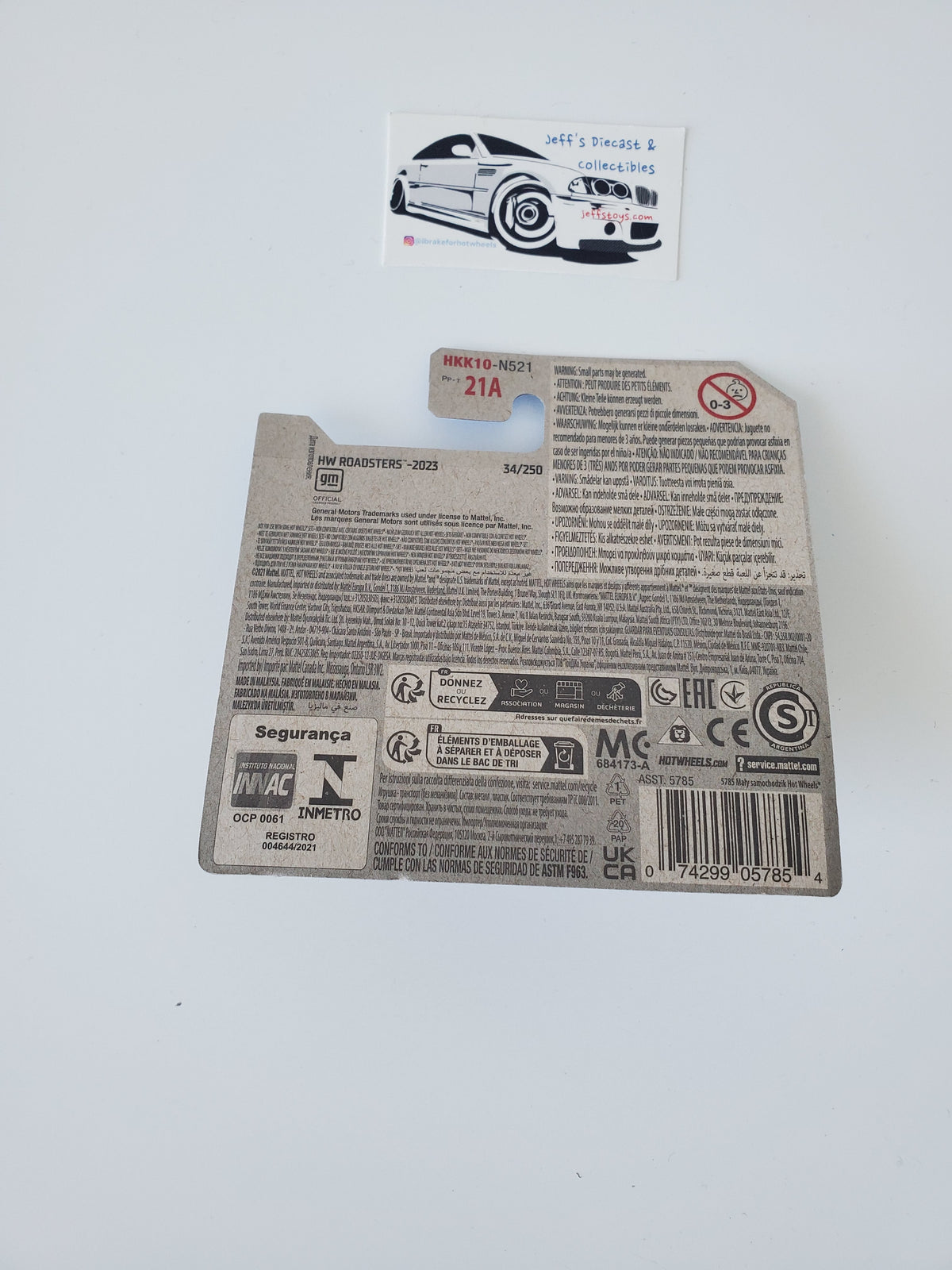 2024 Hot Wheels Corvette C7 Z06 Convertible #34 Short Card