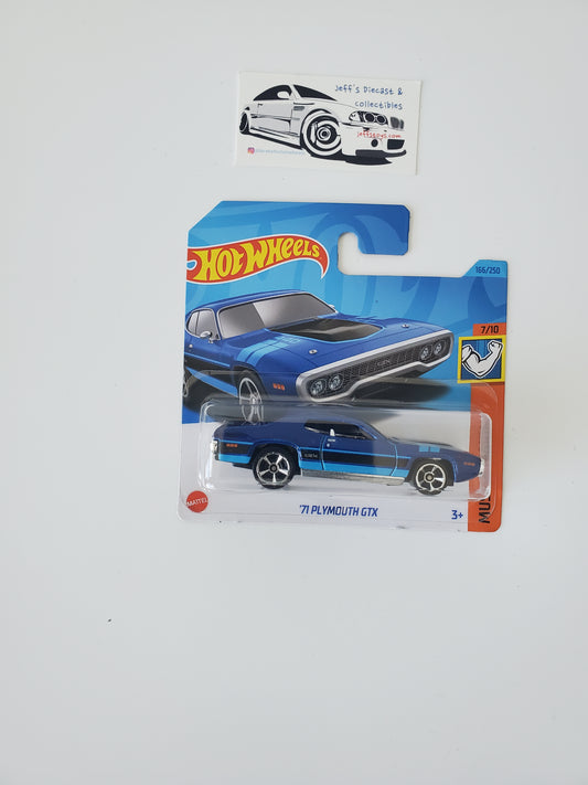 2023 Hot Wheels '71 Plymouth GTX #166 Short Card