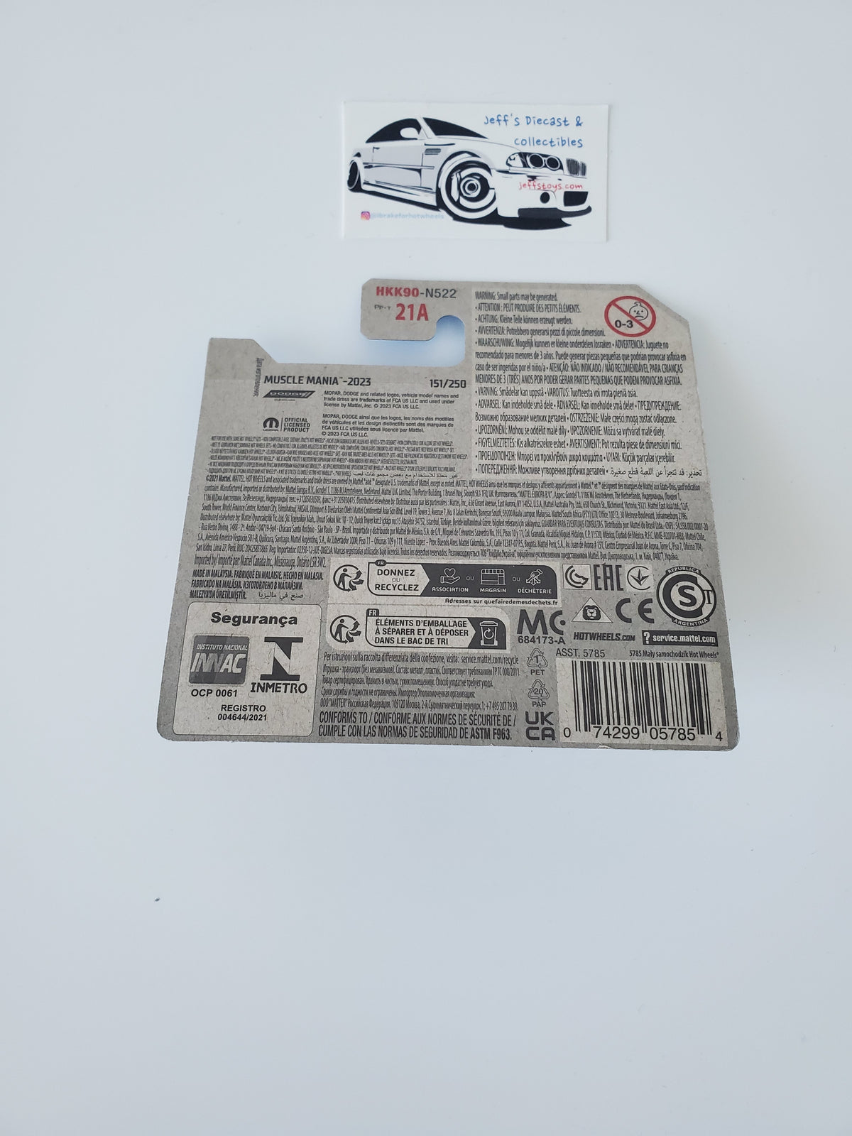 2023 Hot Wheels '18 Dodge Challenger SRT Demon #151 Black Short Card