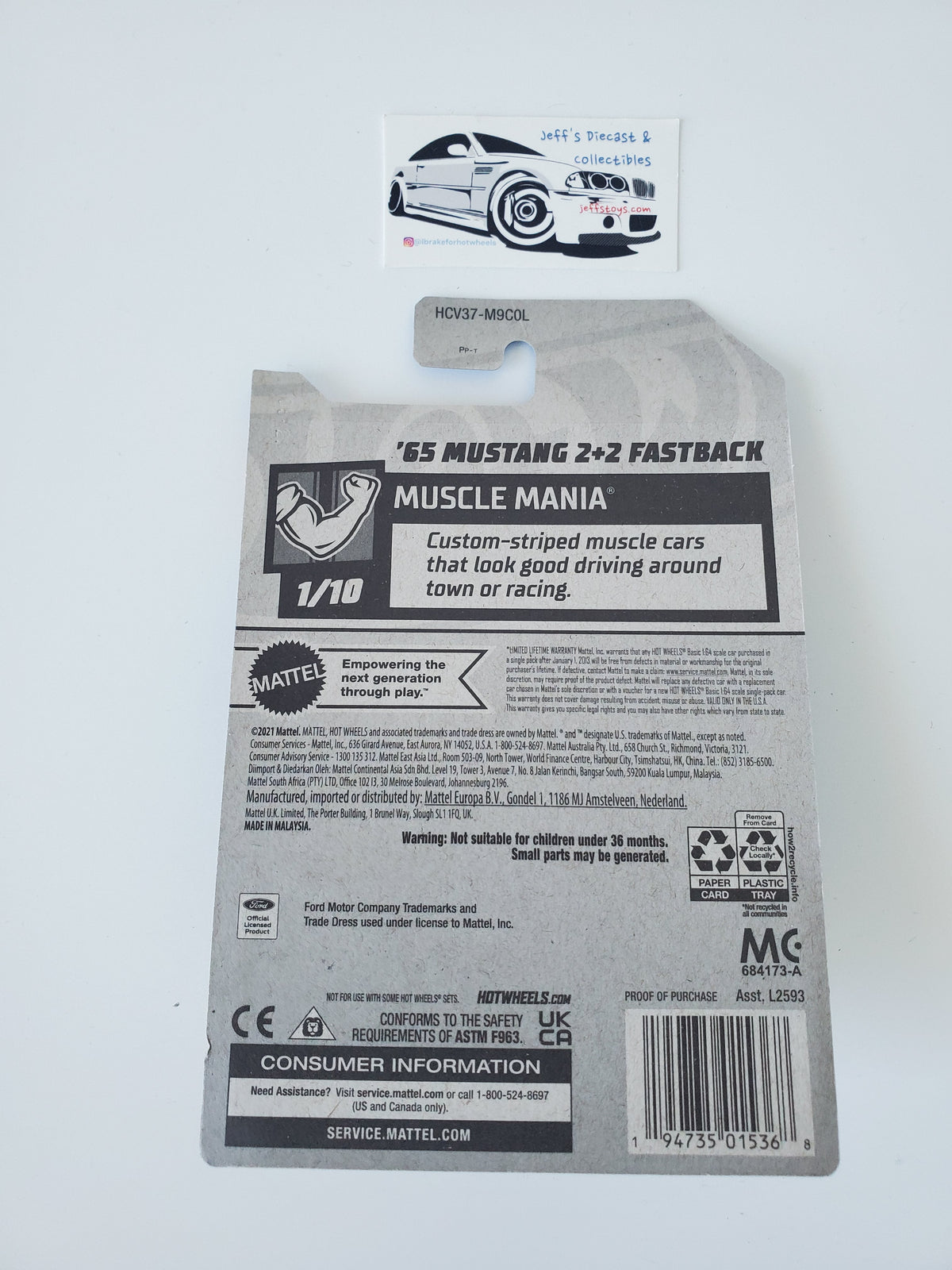 2022 Hot Wheels '65 Mustang 2+2 Fastback #192