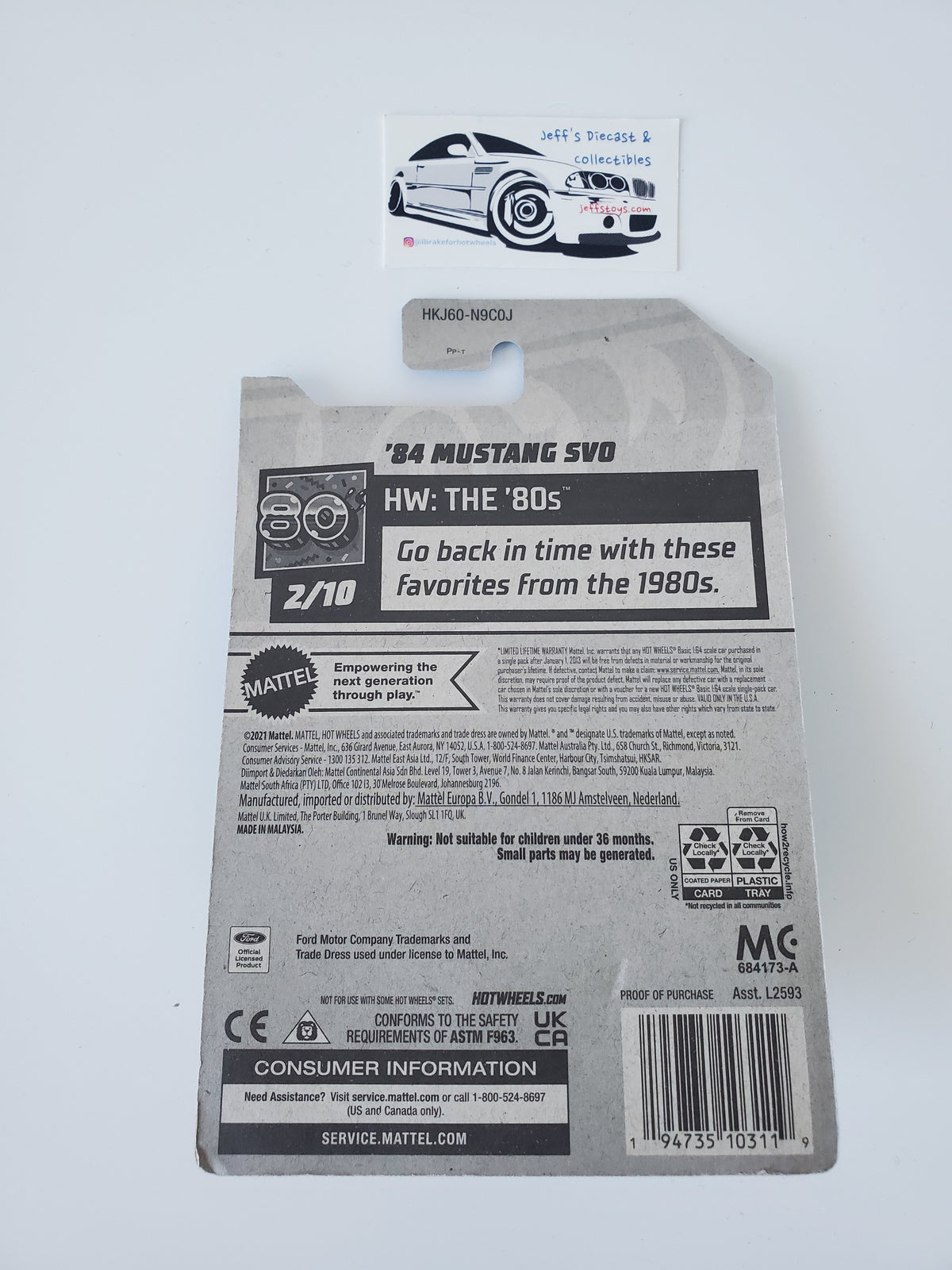 2023 Hot Wheels '84 Mustang SVO #25 Black
