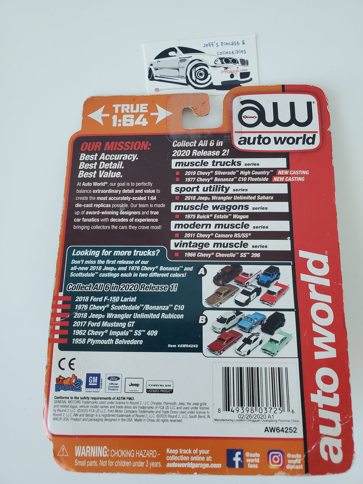 Auto World 1975 Buick Estate Wagon Silver Mist Release 2 1 of 6,800 - Damaged Card