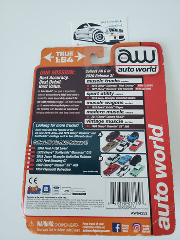 Auto World 1975 Buick Estate Wagon Silver Mist Release 2 1 of 6,800 - Damaged Card