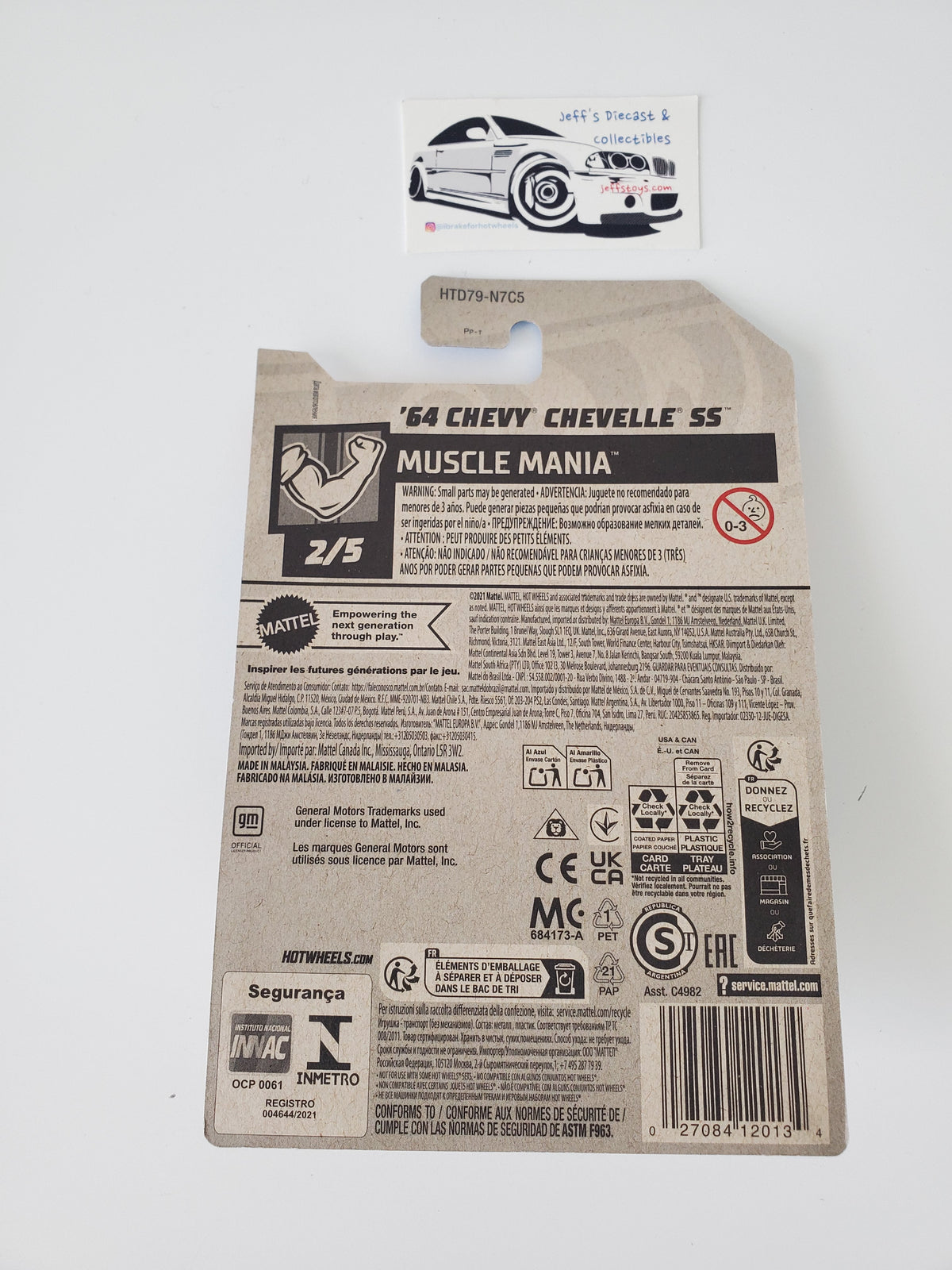 2024 Hot Wheels '64 Chevy Chevelle SS #157 International Card
