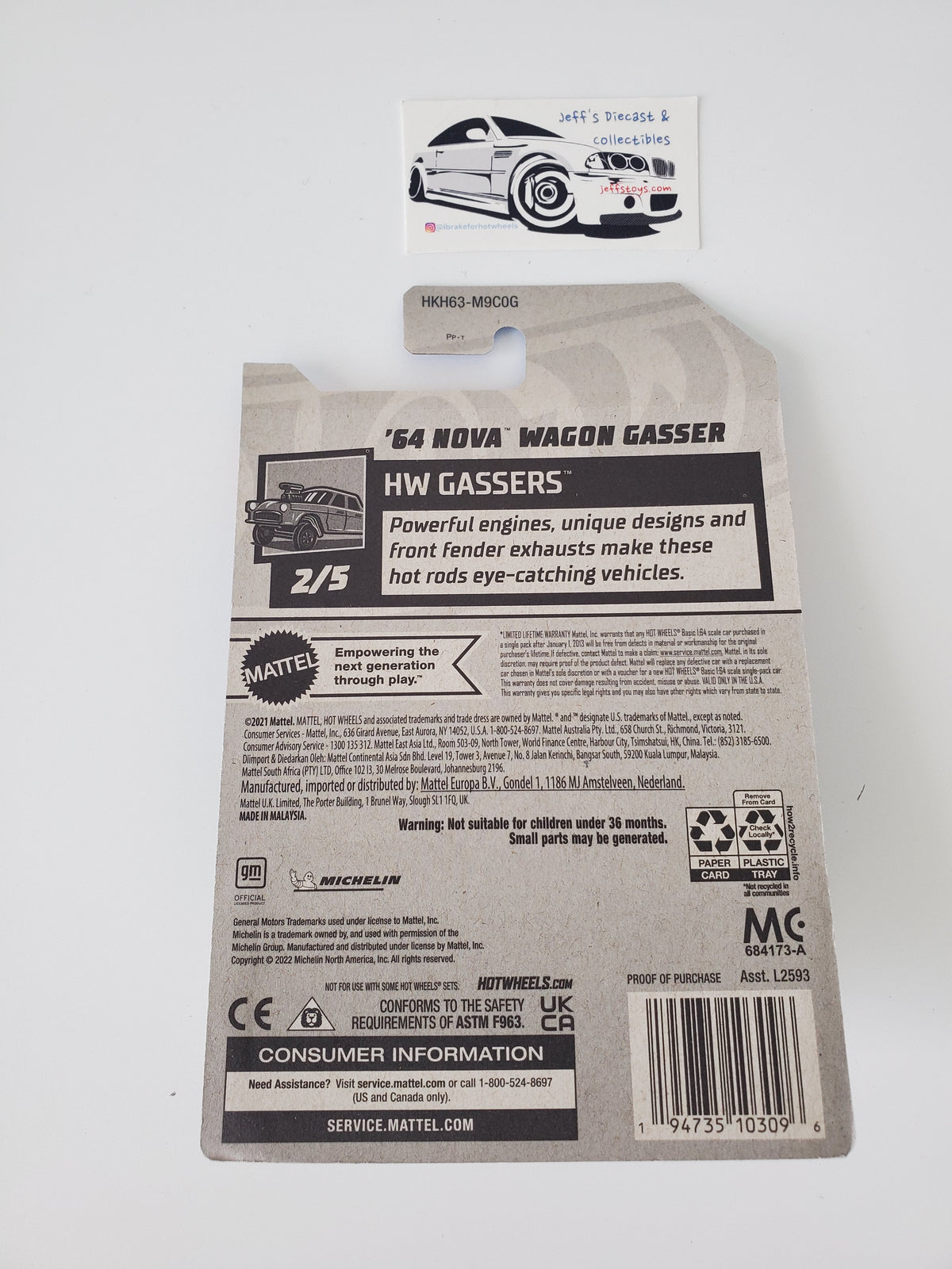 2023 Hot Wheels '64 Nova Wagon Gasser #145