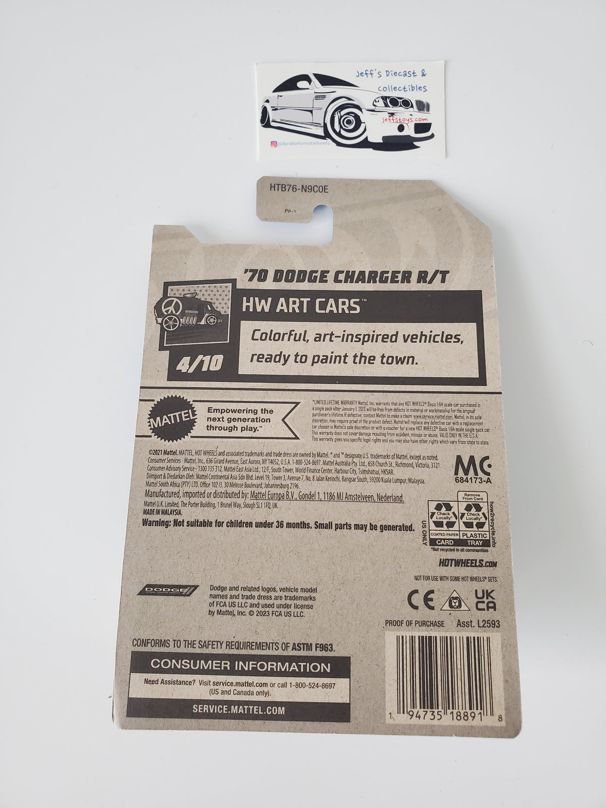 2023 Hot Wheels '70 Dodge Charger R/T #108
