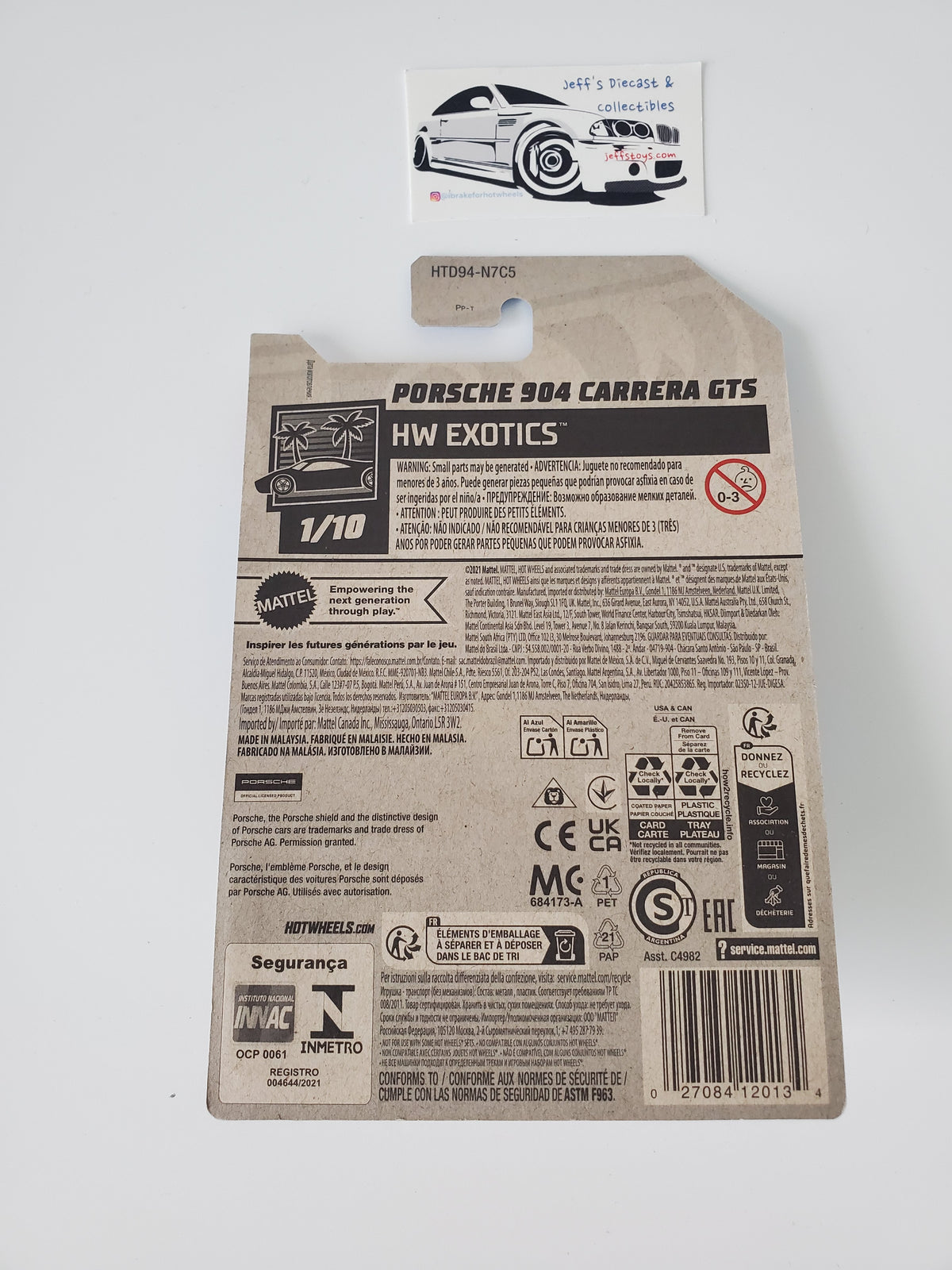 2024 Hot Wheels Porsche 904 Carrera GTS #158 International Card