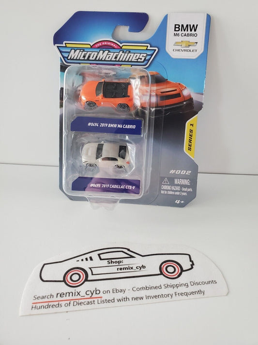 2022 Micro Machines '19 BMW M6 & '19 Cadillac CTS-V Series 1 2-Pack, #002