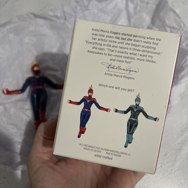 2019 Hallmark Keepsake Christmas Ornament CAPTAIN MARVEL : RED Version