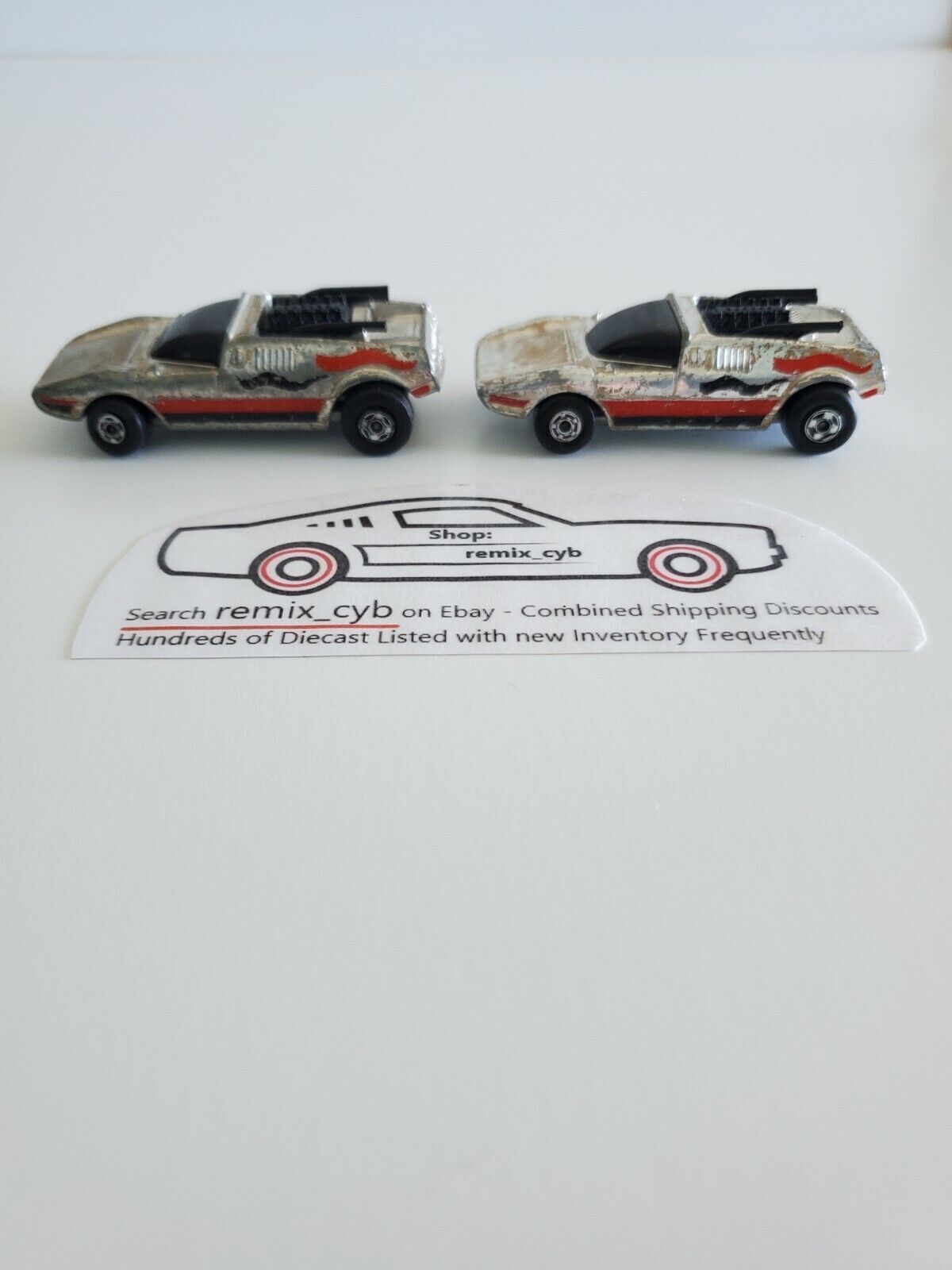 1971 Matchbox Superfast Chrome Silver Streak #1 Mod Rod - Lot of 2