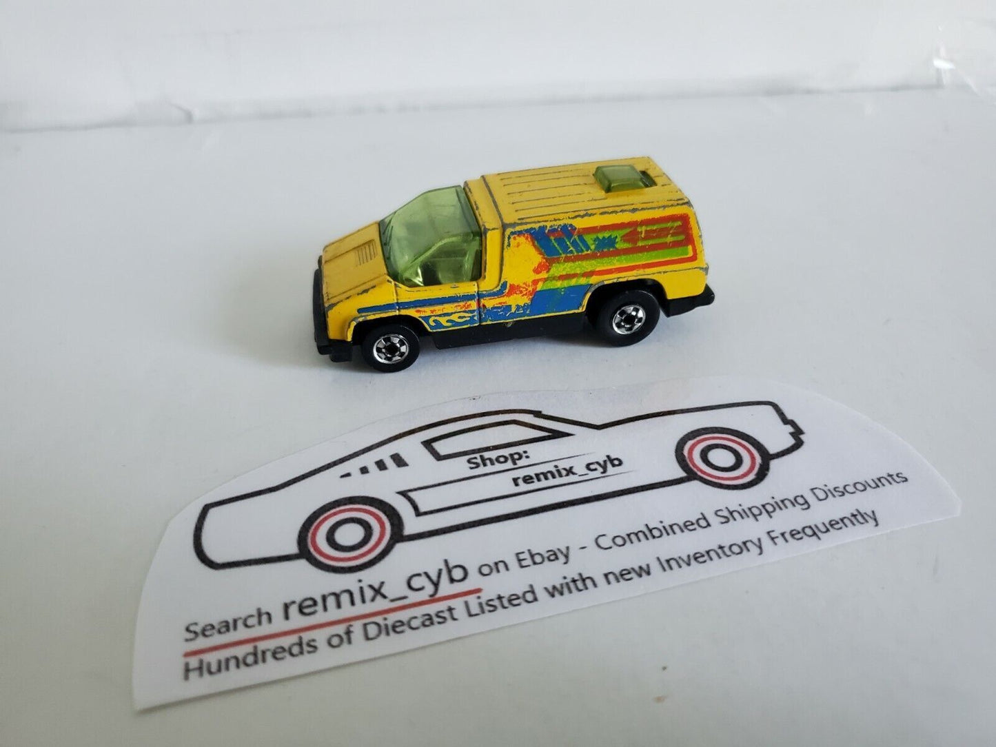 1978 Hot Wheels Inside Story Van Yellow - Hong Kong