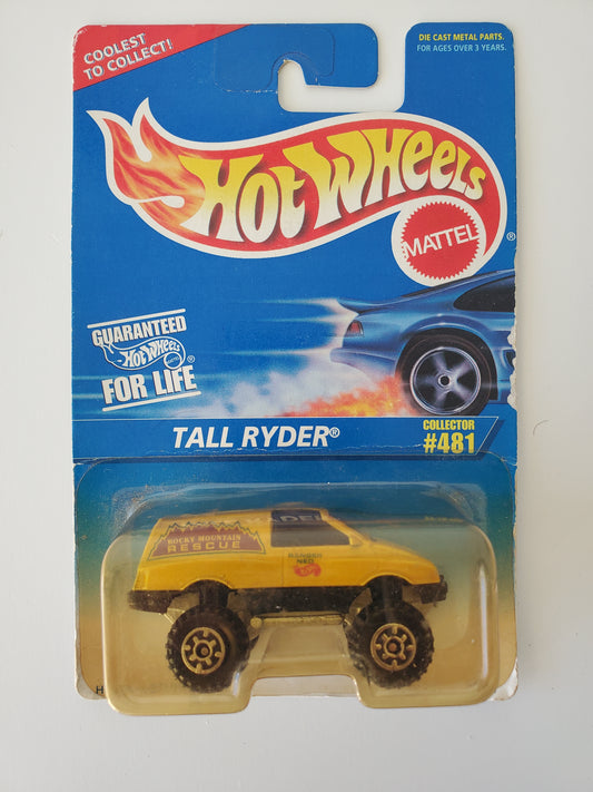 1995 Hot Wheels Tall Ryder #481 - Damaged Card