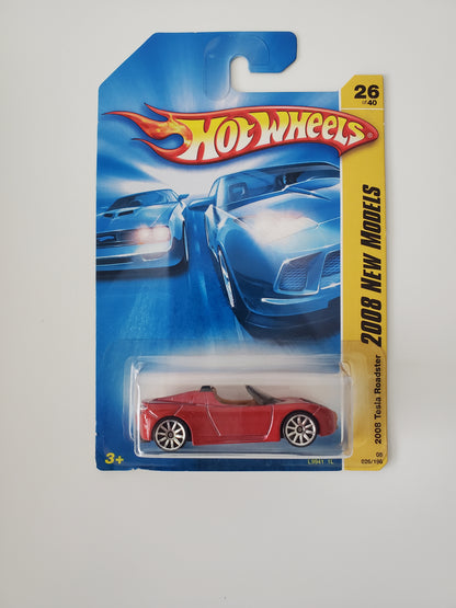 2008 Hot Wheels Tesla Roadster Red