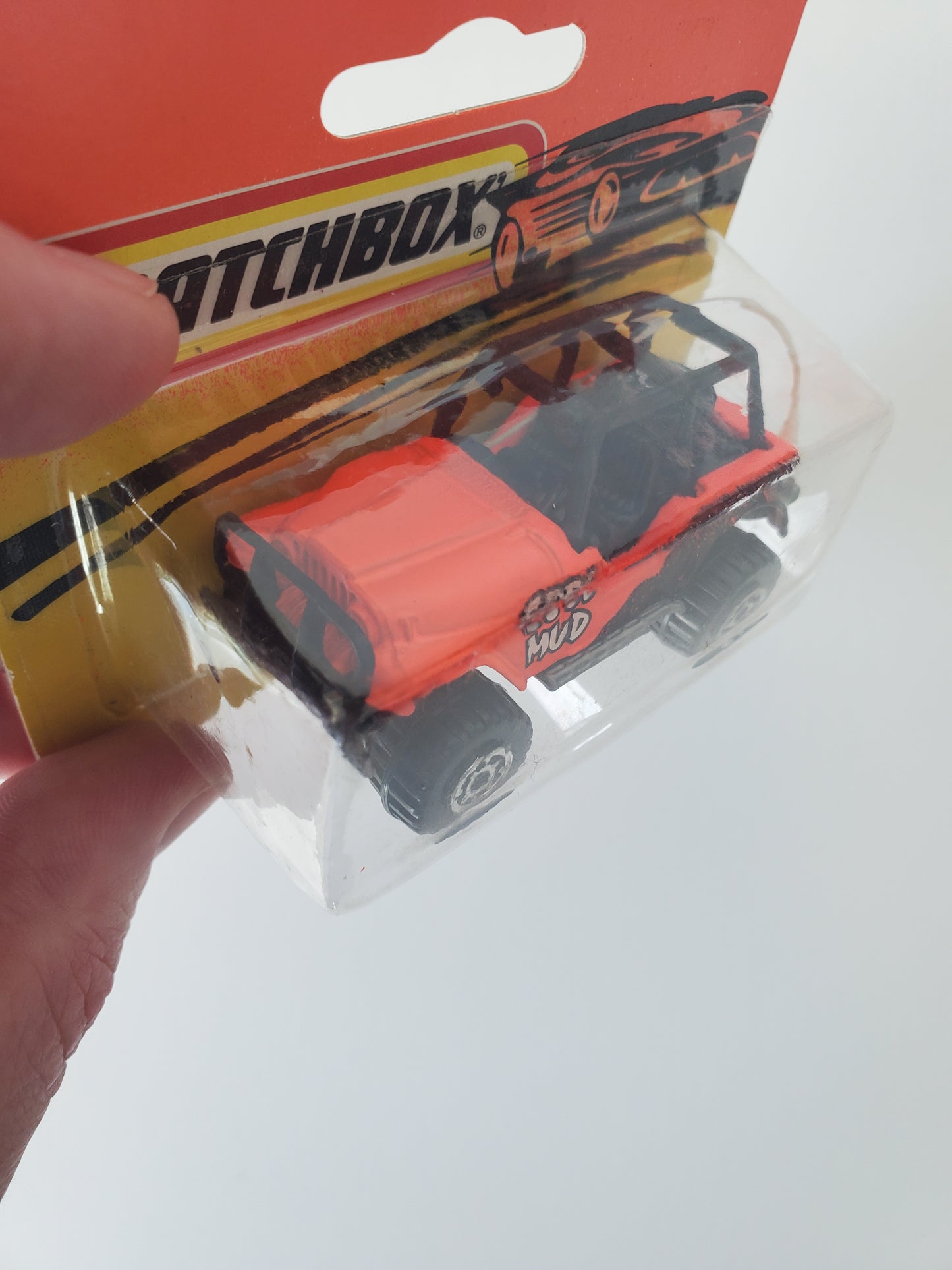 1995 Matchbox Jeep 4x4 Cool Mud #25 Rare Short Card