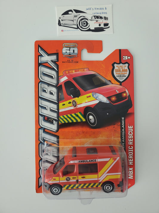 2013 Matchbox Renault Master Ambulance #2 60th