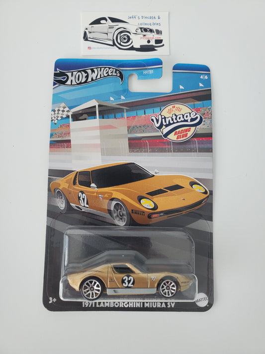 2024 Hot Wheels 1971 Lamborghini Miura SV Vintage Racing