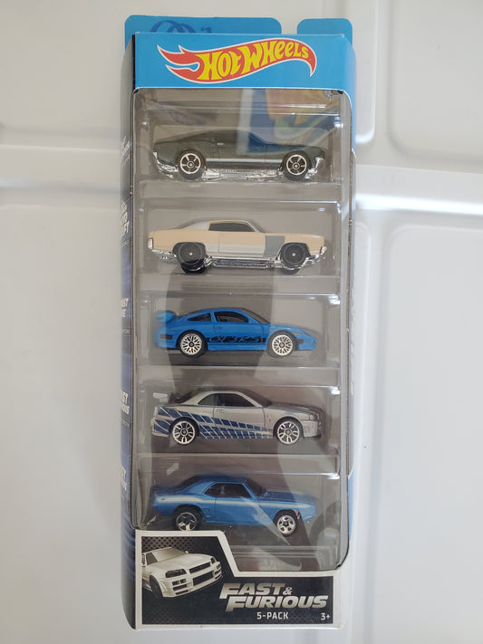 2019 Hot Wheels Fast and Furious 5-pack - Skyline, Camaro, Porsche, Mustang