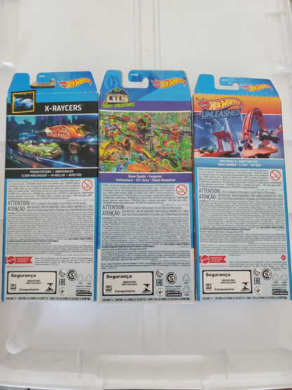 Hot Wheels 5-pack Collection of (3) - HW Unleashed, Toxic Creatures, X-Raycers