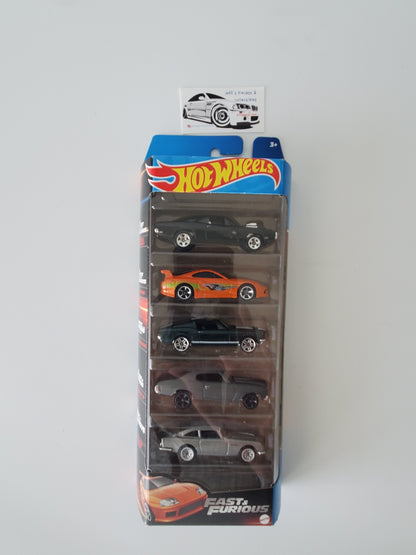 2023 Hot Wheels Fast and Furious 5-pack - Supra, Mustang, Charger