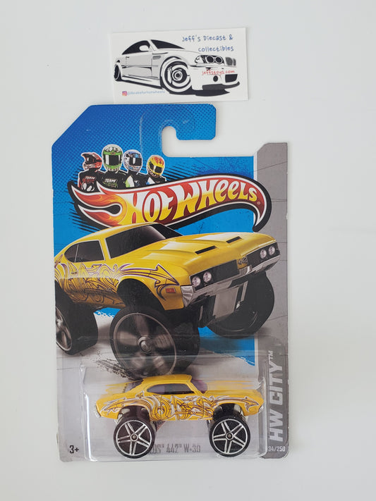 2013 Hot Wheels Olds 442 W-30 #34 Yellow