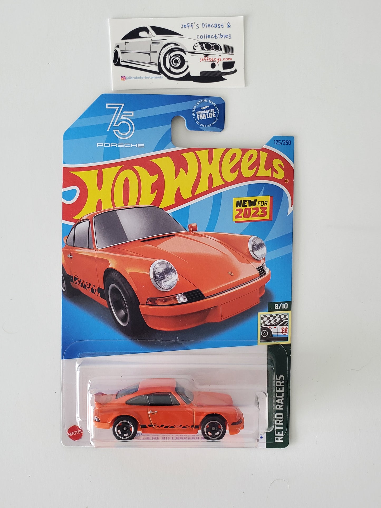 2023 Hot Wheels Porsche 911 Carrera RS 2.7 Orange