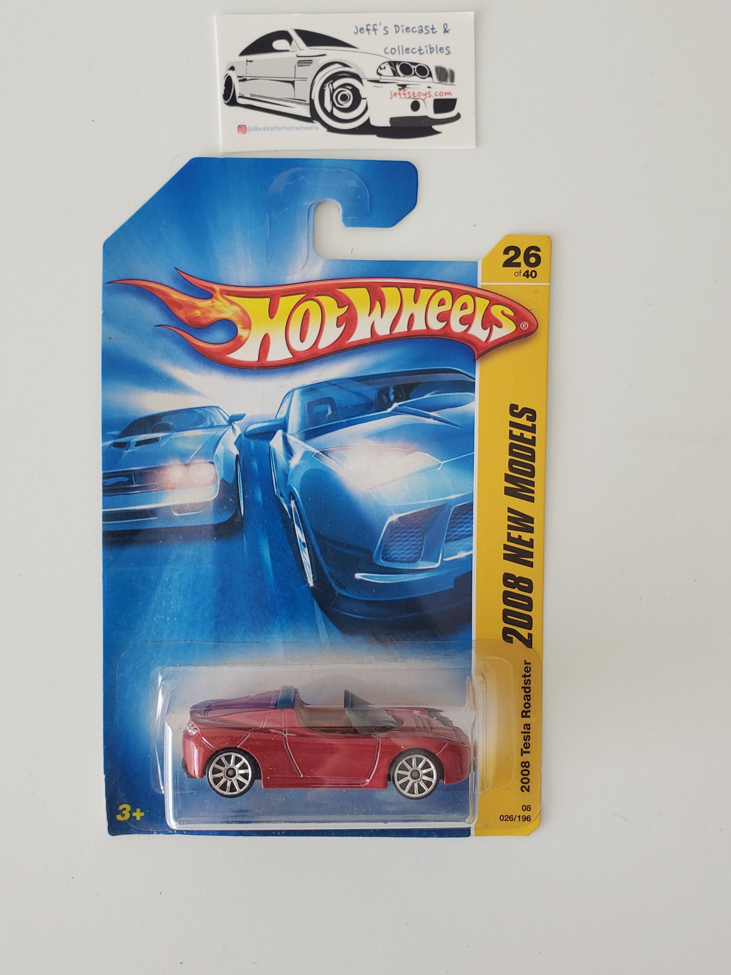 2008 Hot Wheels Tesla Roadster #026 Red