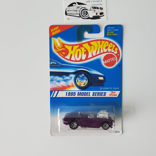 1995 Hot Wheels '58 Corvette Coupe Purple #341