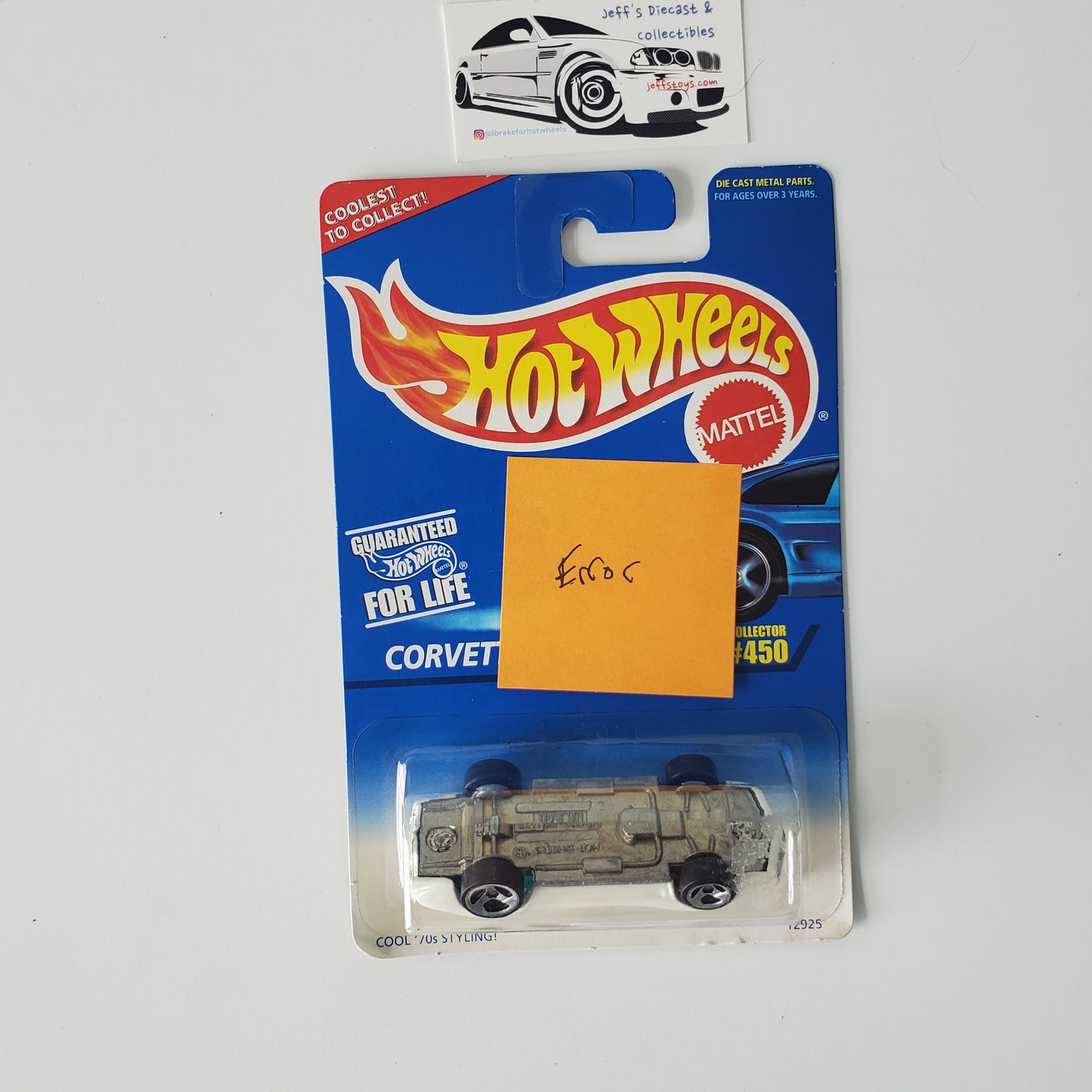 1996 Hot Wheels Corvette Stingray #450 **Error