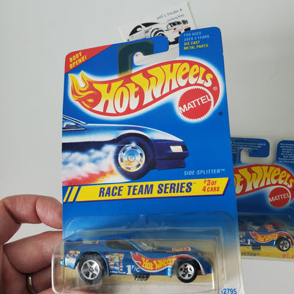 1995 Hot Wheels Side Splitter Race Team Series Long & Rare Short Card