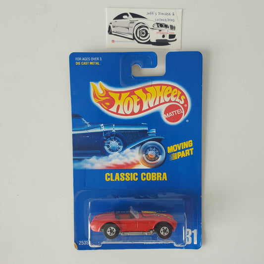1991 Hot Wheels Classic Cobra #31 Blue Card