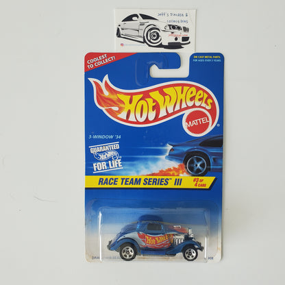 1996 Hot Wheels '34 Ford 3-Window #535 Race Team Series