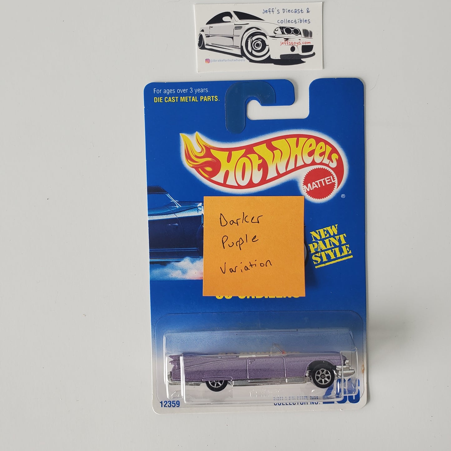 1991 Hot Wheels '59 Cadillac #266 - Paint Error