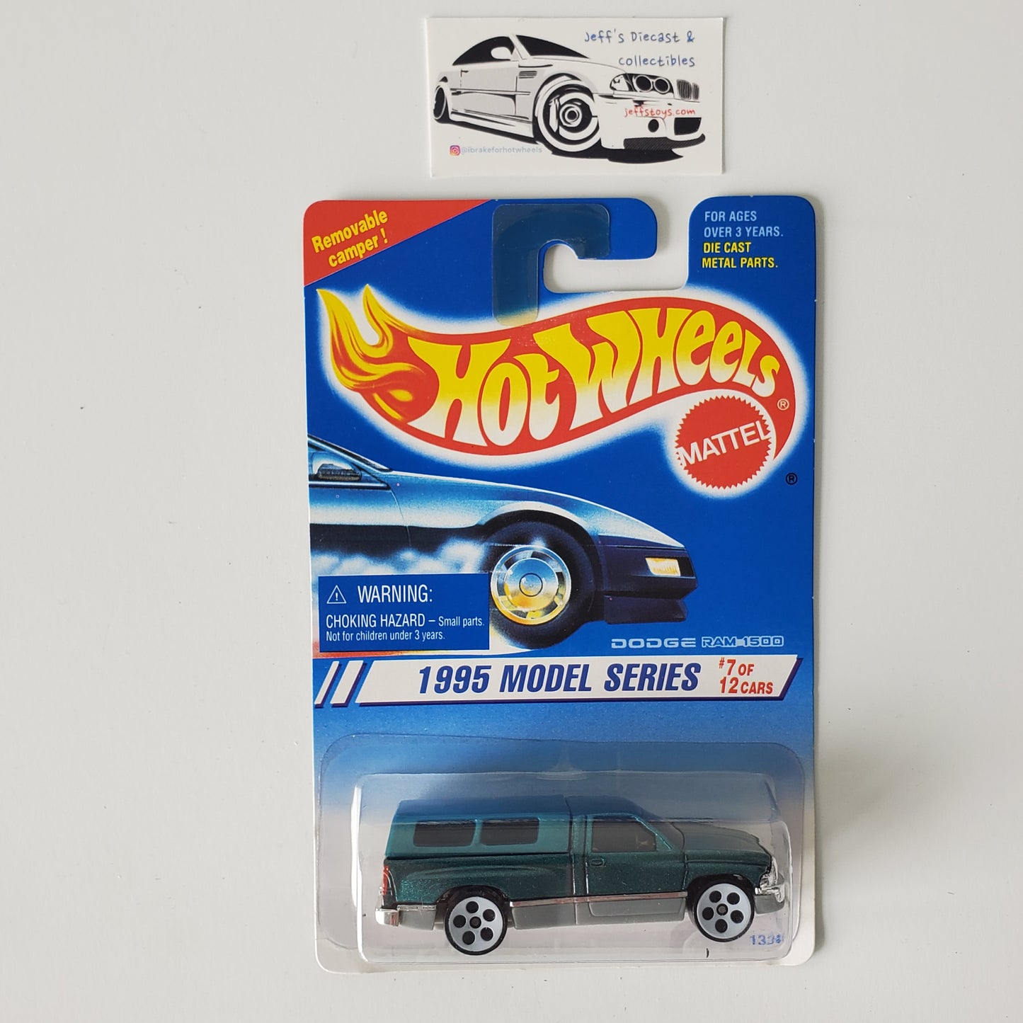 1995 Hot Wheels Dodge Ram 1500 #348 White 5dot Wheels