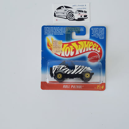 1995 Hot Wheels Roll Patrol Jeep Roarin Rods Rare Short Card