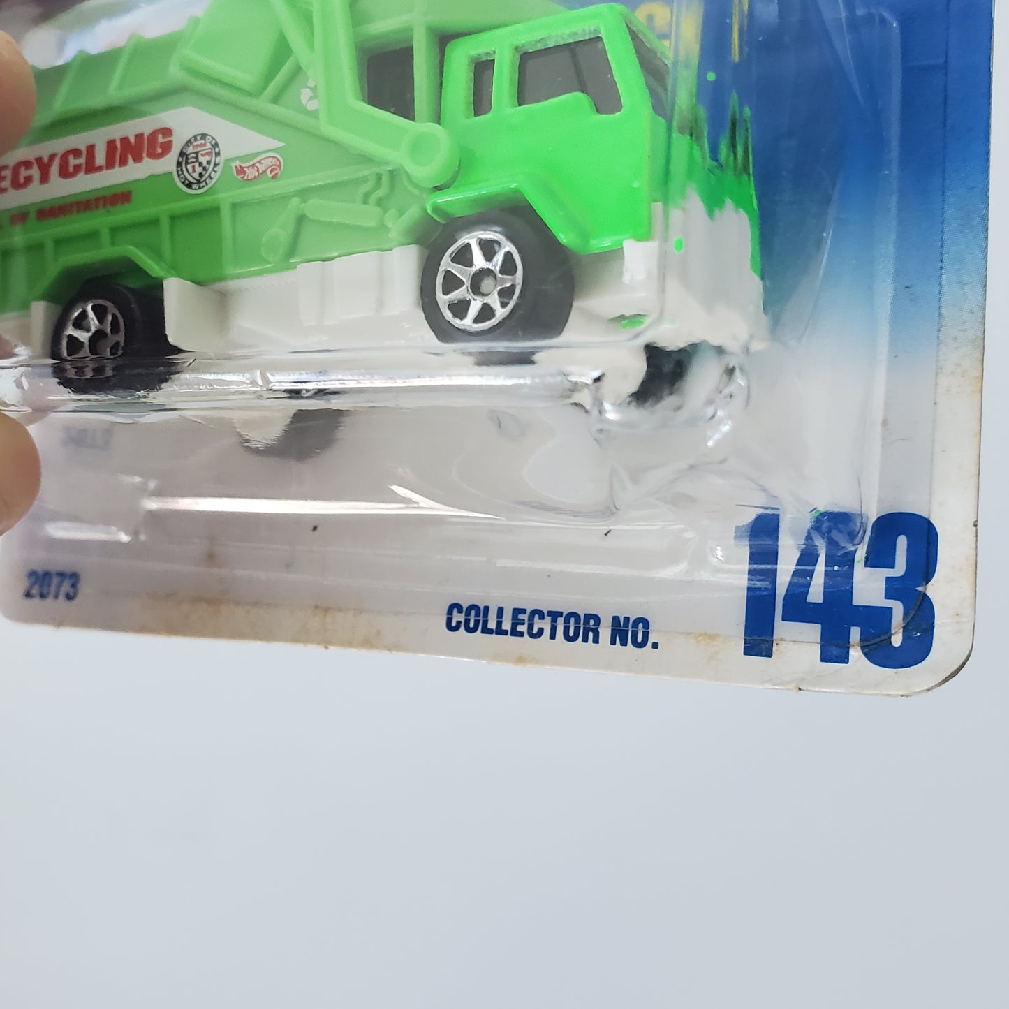 1991 Hot Wheels Recycling Truck #143 Green 7 Spoke