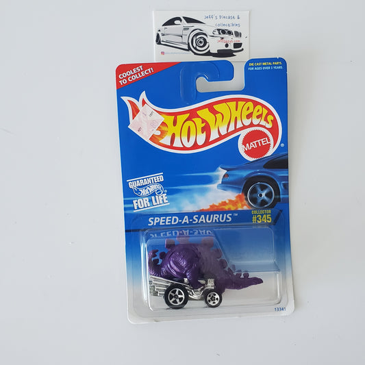 1995 Hot Wheels Speed-A-Saurus #345 Purple